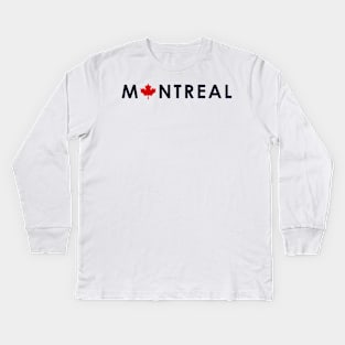 Montreal Text Kids Long Sleeve T-Shirt